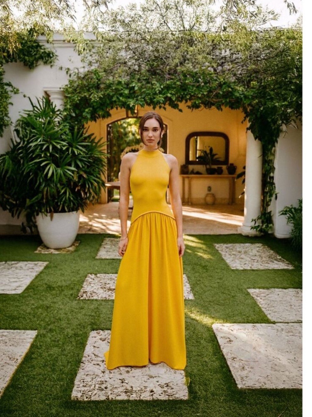 SOLID & STRIPED The Isola Dress in Pineapple